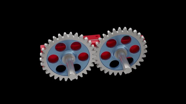 双行程往复凸轮机构动画