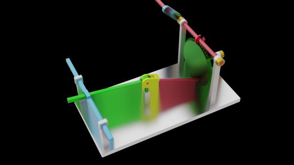 空间滑块连杆机构运动动画