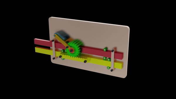 齿条-齿轮-滑块机构动画