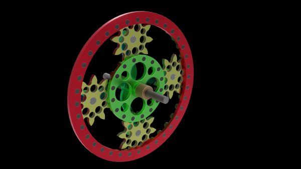 行星-棘轮-齿轮机构动画