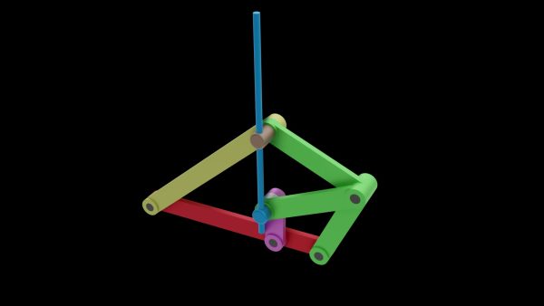 旧连杆垂直平移杆动画