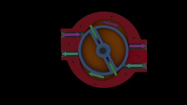 刀片泵机构运动动画
