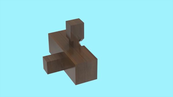 方材丁字形接合动画